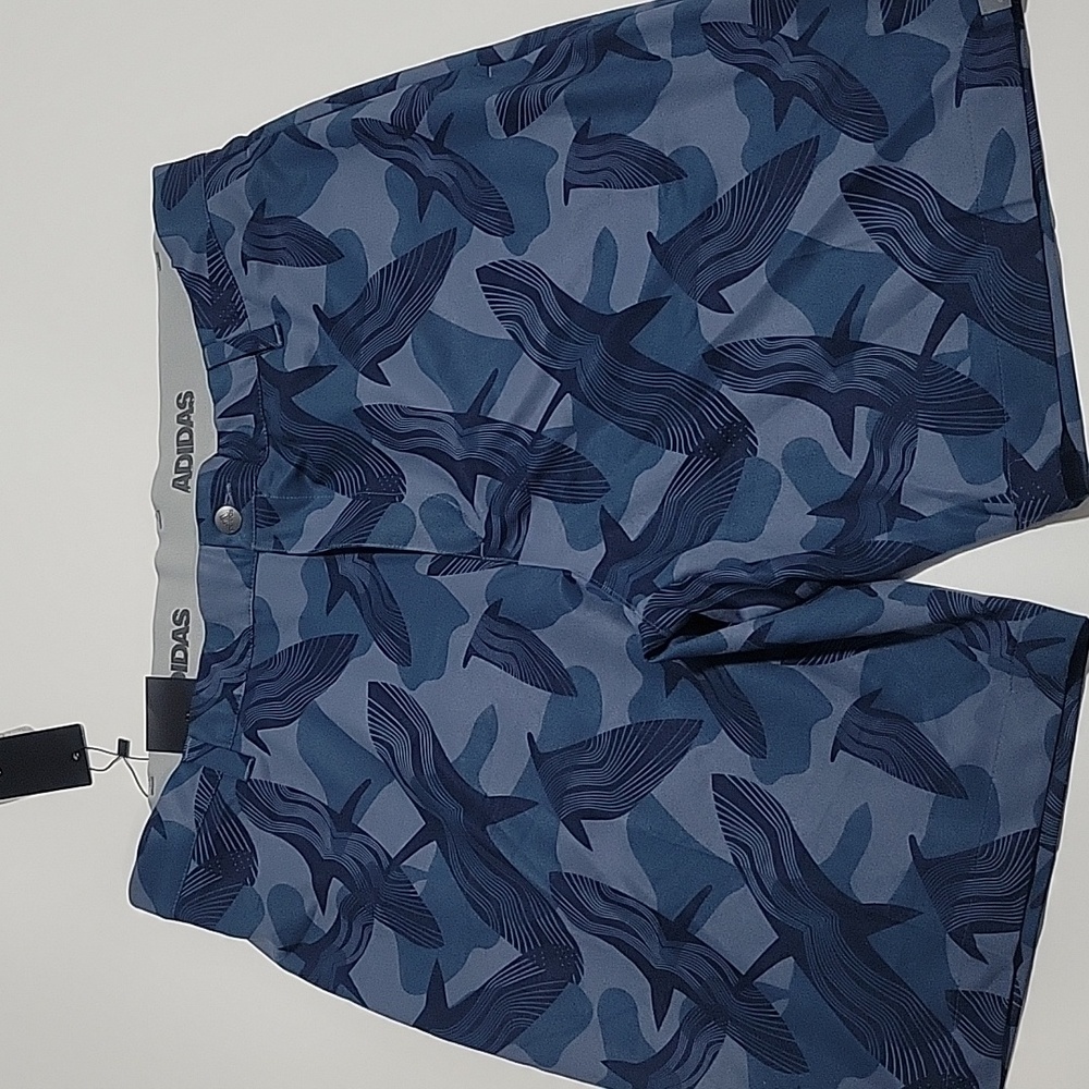 Adidas Men's Blue Patterned Golf Shorts 36